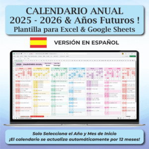 french year at glance calendar | excel & google sheets template (copy)