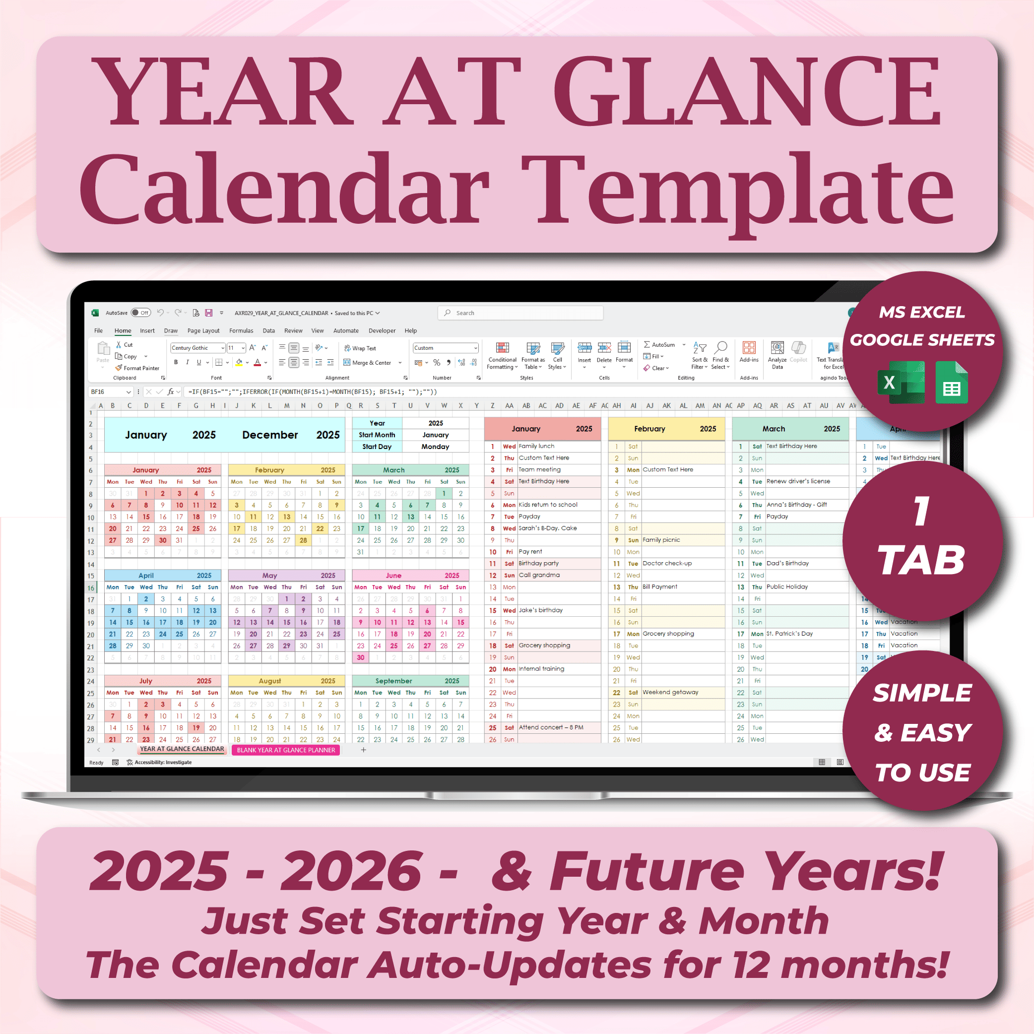 lv009 year at glance calendar 1