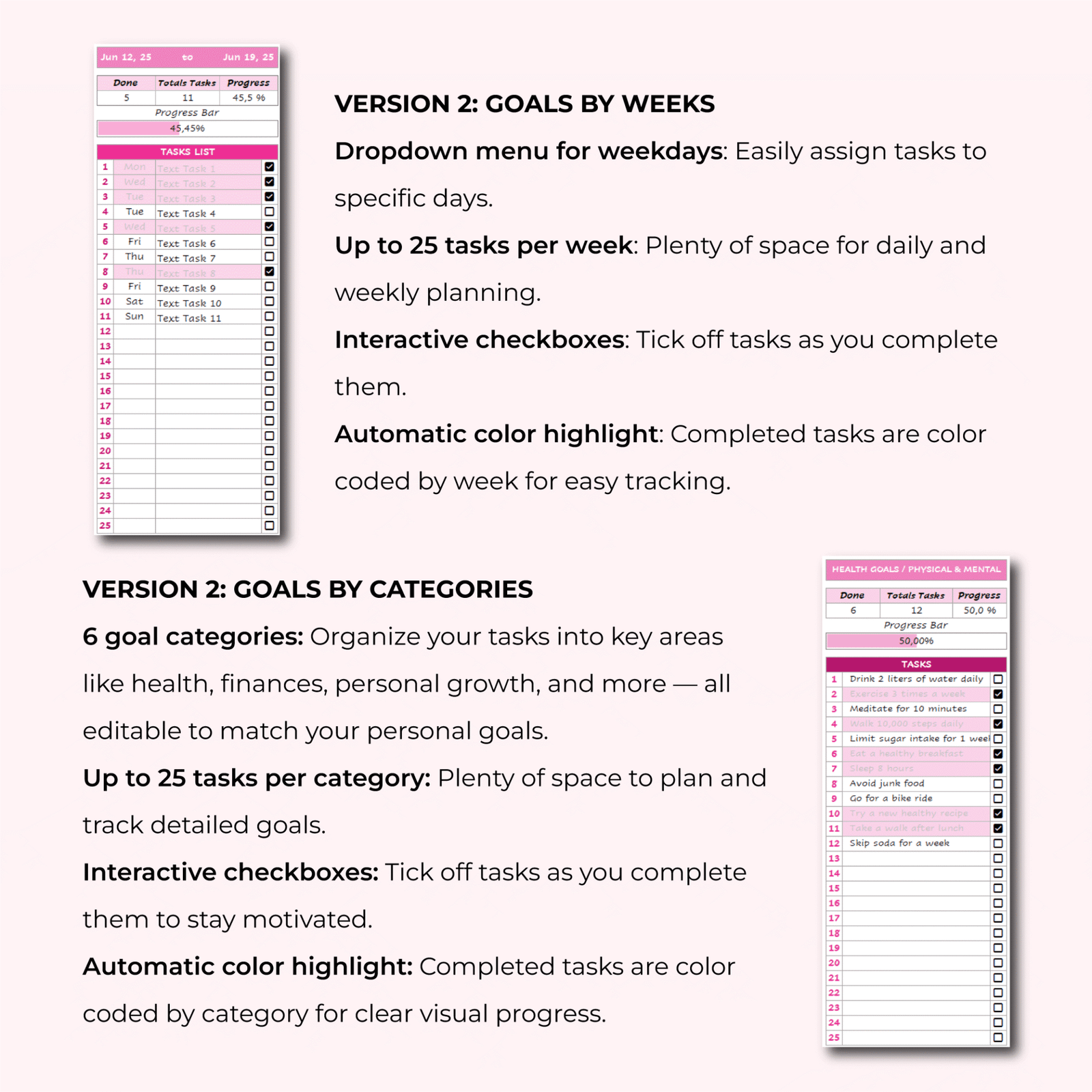 Excel Goal Planner – SMART Goals & Habit Tracker - lovingsheets.com